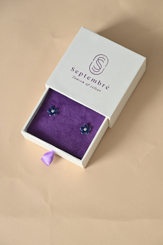 Silver BlueBud Earrings