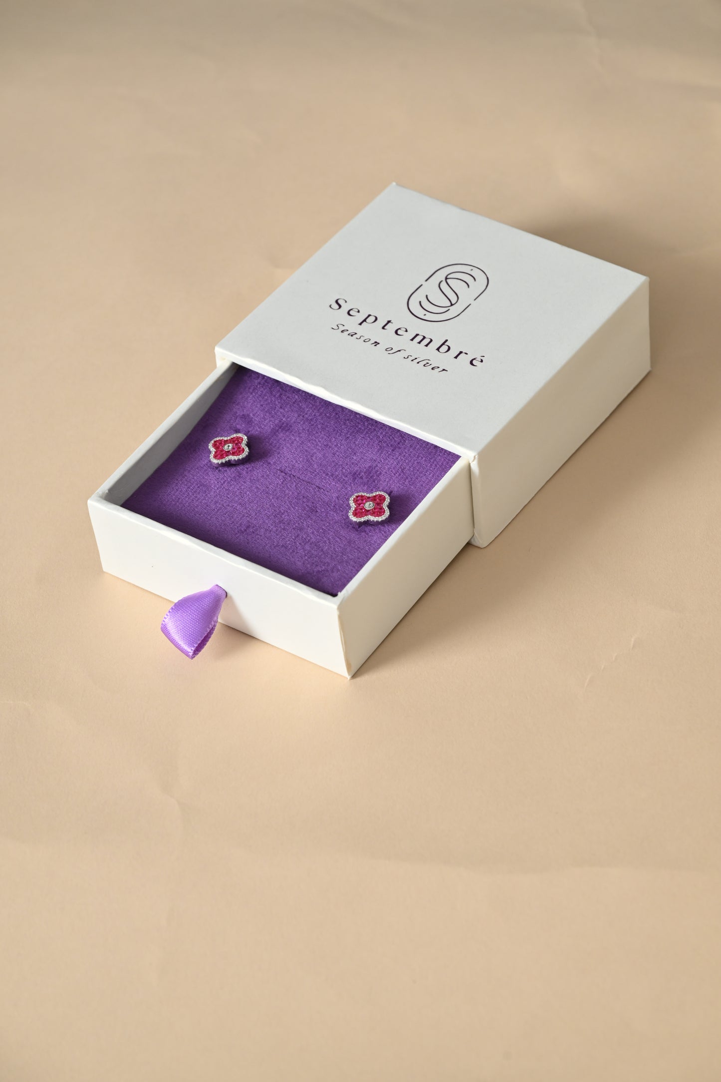 Silver RubyRoot Earrings