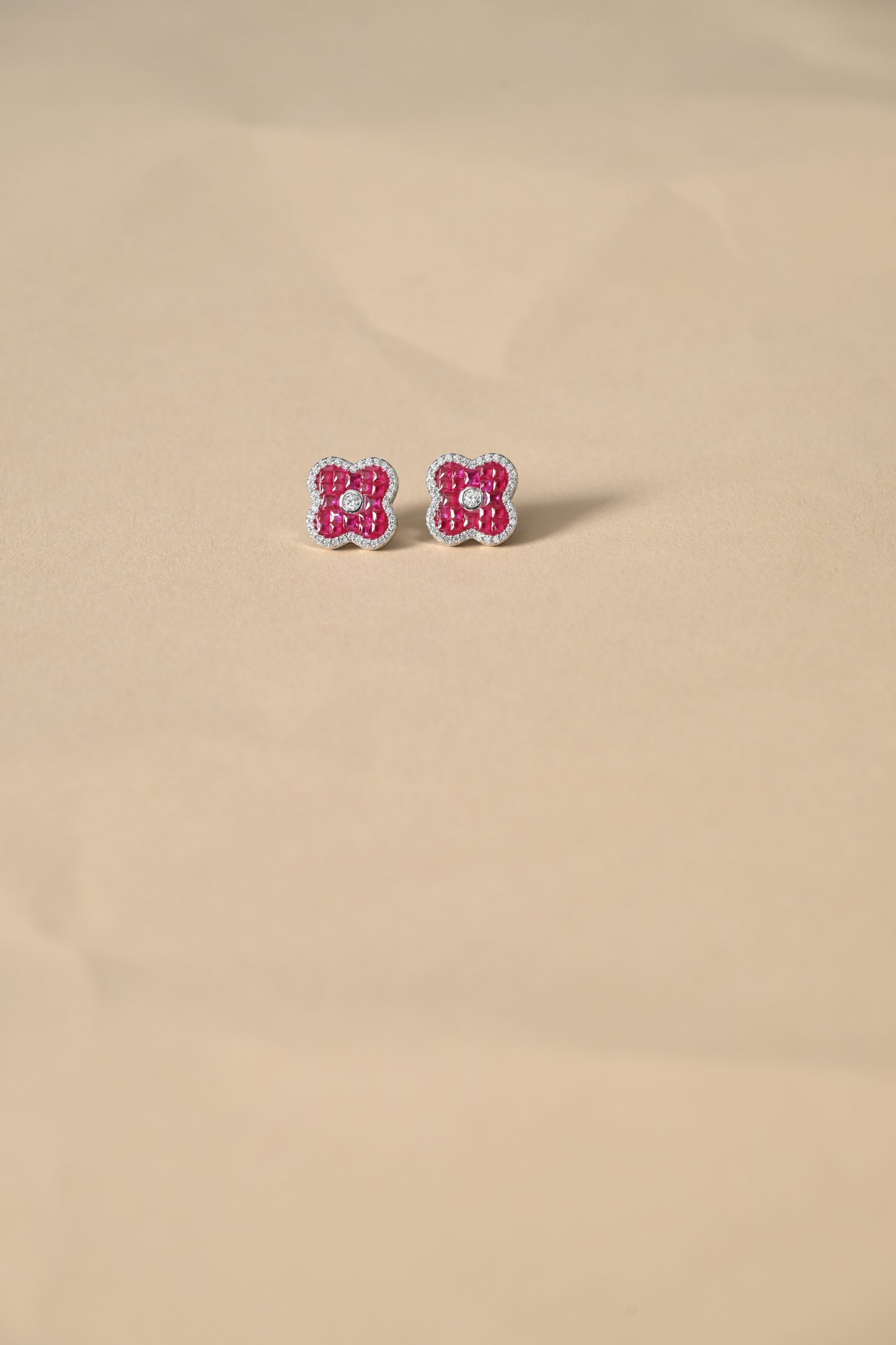 Silver RubyRoot Earrings